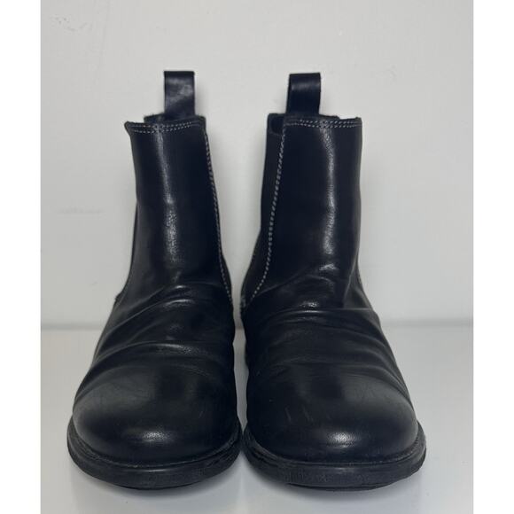 Taos Tender Chelsea Boot Womens EU37 US 6-6.5 Black Leather Slip On Biker Goth - Picture 3 of 6